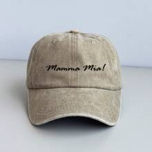 1pc Washed Soft Crown Graphic Letter (Mamma Mia!) Baseball Cap, Breathable Versatile Fashionable Casual/Holiday Wear - Multicolor - View 10