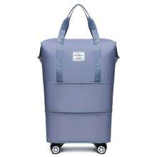 Travel Bag With Large Capacity For Business Trips, Expandable Swivel Wheel Luggage Bag, Oxford Cloth Storage Fitness Bag Suffle Women Bags