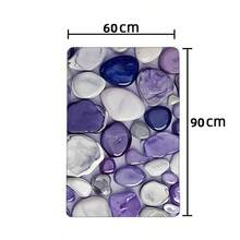 1 tấm thảm nhà tắm họa tiết sỏi sang trọng, trang trí nhà cửa/phòng tắm/bếp, bề mặt đệm mềm mại, thảm chống mỏi, phong cách tối giản sang trọng, chân thư giãn, thảm trải sàn, thảm trải sàn ngoài trời, thảm chùi chân, trang trí mùa thu, phụ kiện phòng tắm, trang trí lối vào trường học - Màu tím - Xem 10