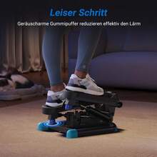 MERACH Mini Stepper For Home, Swing Stepper With 150 Kg Load Capacity And Resistance Bands, Twist Stepper For Effective Leg/Arm/Butt Training, Fitness Equipment For Home Office - 黑色 - 查看 9