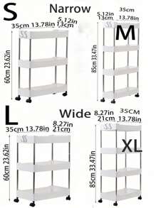 1pc Multi-Tier Movable Makeup Organizer, Suitable For Kitchen, Floor, Living Room, Bedroom, Bathroom Storage Rack