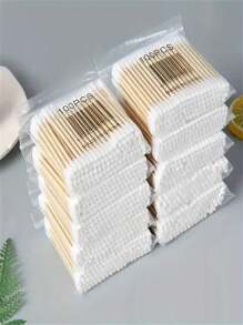 100/200/400/500/1000 Stück/Packung Einweg-Holzwattestäbchen mit Doppelende für Make-up Entfernung, Ohrenreinigung, Hygiene, Hautpflege, Wohnzimmer Heim Schlafzimmer Badezimmer Haus Dekoration, Reisebedarf, Hochzeit, Party, Geburtstag, Geschenke für Männer Frauen Mütter Väter Freunde, Neujahr, Accessoires, witziges Geschenkzubehör