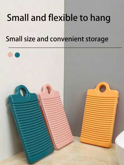 3pcsRandom Color Anti-Slip Washboard, Household Mini Hand-Held Scrub Board, Thickened Laundry Scrubber'