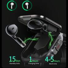 Orologio intelligente 2 in 1 con auricolari integrati, display ad alta definizione, tracker fitness multifunzione, chiamate senza fili e controllo musica, batteria ricaricabile, cinturino in silicone, cassa in lega di zinco, include 2 auricolari comodi, compatibile con telefoni Android