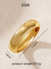 1 Set/1 pieza Elegante y delicado brazalete metálico de onda dorada con forma de gota de agua, de moda y elegante, adecuado para la calle, viajes, actividades en equipo, fotografía callejera, eventos formales, regalo de graduación