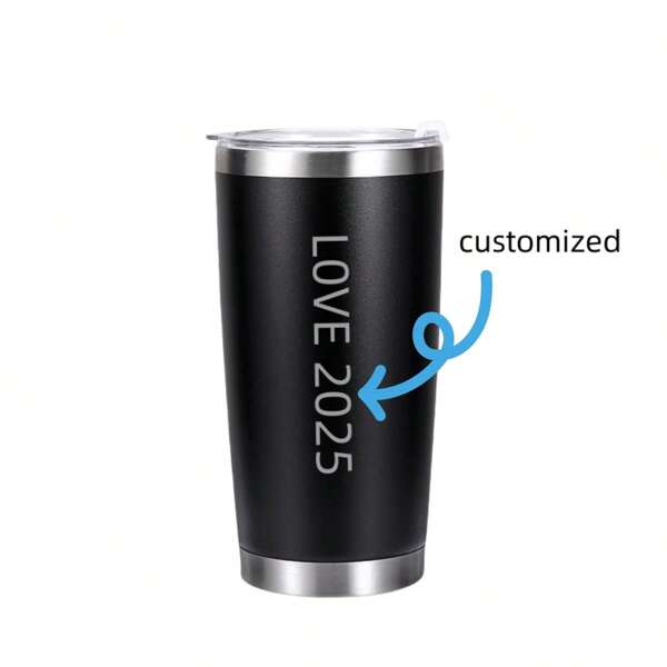 (Estilo personalizado) 1 peça de copo de aço inoxidável personalizado para carro, garrafa de água, presente para família e amigos, garrafa de água térmica de aço inoxidável personalizada, caneca de café, viagem, Eid Mubarak