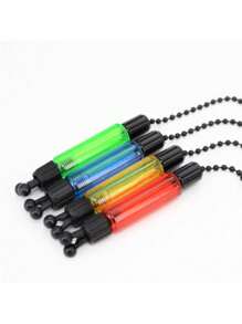 1 Stück Biss-Alarm Karpfen Angeln Haken Bobbins Indikatoren Angelwecker Stahl (zufälliges Kopfmuster) Kette Biss-Alarm Angelwerkzeug Karpfenangeln Bobbins, gemischte Farbe, hochbrechendes Polymer, ohne Batterie, kein Magnesiumstab/Feuerstein, für Angelwecker-Anzeige, Unabhängigkeitstag, Halloween, Tag der Arbeit
