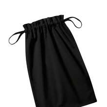 Westford Mill Cotton Drawstring Bag (Black) - Coffee Brown - View 2