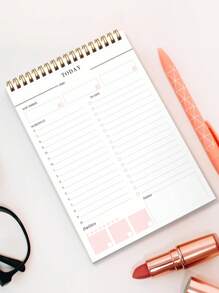 6.5 X 9.8" 52 Sheets To Do List Notepad: With Multiple Functional Sections, Spiral Daily Planner Notebook, Task CheckList Organizer Agenda Pad For Work, Office School Supplies Back To School