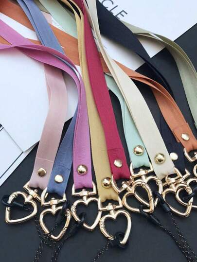 سيور رقبة قلب قابلة للفصل عصرية متعددة الاستخدامات، قطعة واحدة، حامل هاتف، حامل بطاقات، سير قابل للإزالة لغطاء الهاتف، هالتر