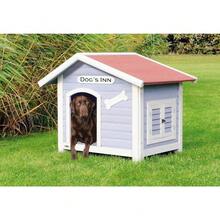 Trixie Natura Dog's Inn Dog House – Outdoor Dog House For Medium Dogs With Hinged Roof, Weatherproof Sealer & Window Shutters, Wooden Dog House With Adjustable Legs – 42 X 35.5 X 37 In - 1 - View 2