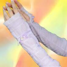 珍珠冰丝袖套，长款清凉袖套，适合开车、外出、防晒 - 彩色 - 查看 1