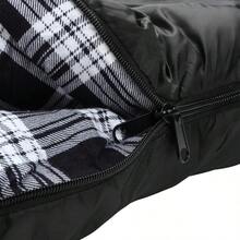Winter 0 Degree Double Sping Bag Double Wide Queen Size Sping Bag With 100% Cotton Flannel Lining Warm And Waterproof 2 Person Sping Bag For Camping Fishing Or Hunting In Cold Weather - Black/White1 - View 5