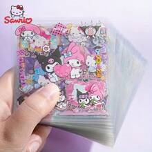 Sanrio 50 adesivi PET di Hello Kitty e amici Sanrio - Design di cartoni animati e animali impermeabili, collezione di adesivi unica, adatta per album di ritagli, progetti fai-da-te, borracce, forniture scolastiche, ritorno a scuola