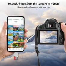 1个迷你TF卡读卡器适配器，兼容/OTG转Micro TF卡读卡器转换器，兼容 14 Pro Max/14 Pro/14 Plus/14/13/12/11/XS/XR/8/7/6/兼容系列 - 彩色 - 查看 4