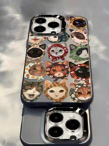 1 件猫图案透明 TPU 全身防震防指纹手机壳适用于 /Galaxy