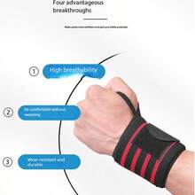 Banda elástica especial para protección de muñeca, banda de compresión deportiva, protección de muñeca elástica, vendaje de presión para levantamiento de pesas, guarda muñecas para deporte, antilesiones para hombres y mujeres, accesorios de gimnasio - Multicolor - Ver 7