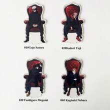 Jujutsu Kaisen 1pc/Set Anime Peripheral Jujutsu Kaisen Acrylic Stand, Gojo Satoru Decorative Creative Display, Itadori Yuji Desktop Card Holder, Fushiguro Megumi, Room Decor, Bedroom Decor, Holiday Gift Back To School