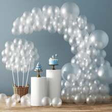 129 Stücke pastellblaue Ballons in verschiedenen Größen 18 12 10 5 Zoll für Girlanden und Bögen, hellblaue Ballons für Geburtstag, Baby-Dusche, Geschlechteroffenbarung, Ostern, Hochzeit, Party-Dekoration, Sommer-Geschenke, Stranddekor, Einschulung, Schul-Bedarf, Raumdekoration