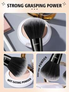 30pcs Makeup Brush & Sponge Set, Includes 20pcs Makeup Brushes: Powder Brush, Blush Brush, Concealer Brush, Contour Brush, Nose Brush, Eyeshadow Brush, Eyebrow Brush, Detail Brush, Made Of Ultra-Soft Premium Synthetic Hair, Suitable For Daily Facial Makeup - Black - View 4