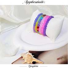840/1680 Stücke 6mm Glasperlen zum Schmuckemachen, 56 Farben Kristallperlen Armband Set, runde Perlen geeignet für Anfänger