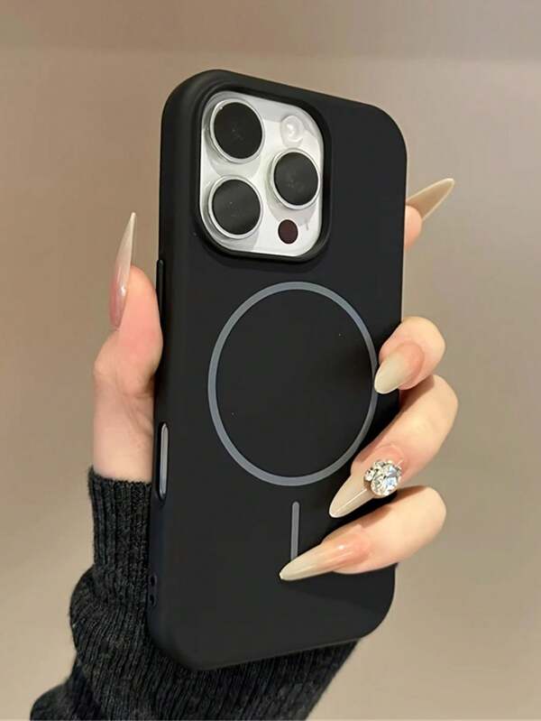 Matte Light Beige Feel Minimalist Magnetic Case Compatible With IPhone 16/16E/16PRO/16PROMAX/16PLUS 15 14 13 12 11 Pro Max Wireless Charge Soft Silicone Back Cover