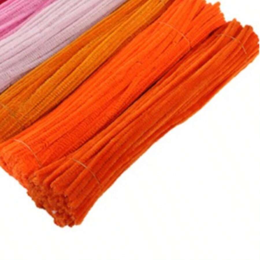 100 Chenille Stems/Pipe Cleaner Choose Color Assorted DIY Craft DIY Play Toy Kid - 橘色 - 查看 1