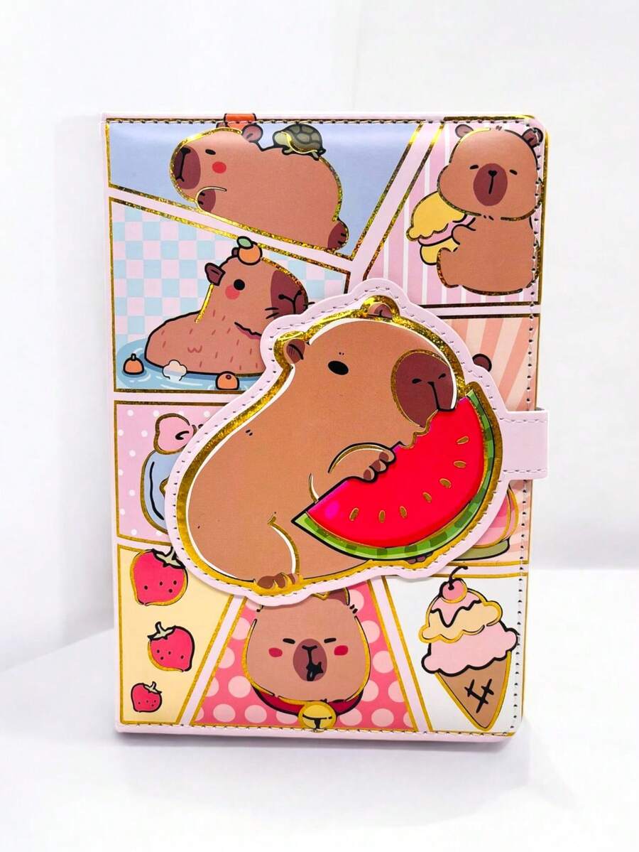 Capybara Design Notebook Agenda, Perfect For All Your Notes, Jotdowns, And Reminders - 西瓜 - 查看 1