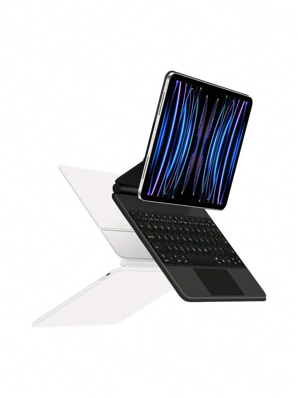 Teclado mágico con estuche soporte compatible con iPad/Air/Pro 2018-2025 de 10,9''/11''/12,9''/13'' Tablet Funda inteligente magnética Folio Inalámbrica Touchpad Retroiluminación colorida Multicontacto Funda de tablet Bluetooth