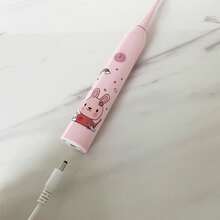 1PC Power Electric Toothbrush With 4 Replaceable Toothbrush Heads, A Wall-Mounted Bracket And A Dust Cover, USB Charging, 5-Gear Switching Mode. Personal Care Appliances For Men And Women Oral Hygiene, Brightening Teeth, Soft Wool For Sensitive Teeth Oral Care Appliances - 粉色 - 查看 7