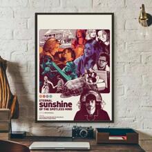 1 pieza Pintura en lienzo del cartel de la película "La eterna luminosidad de una mente sin recuerdos", decoración moderna para la pared del hogar, sala de estar, dormitorio o bar, sin marco