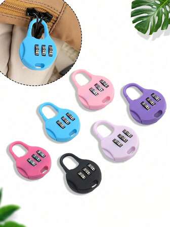 1 件便携式小型彩色塑料锁行李挂锁，1 件挂锁配 2 把钥匙，彩色外壳/23 毫米锌合金/TSA 认证行李锁，小巧坚固，行李锁，手提箱迷你挂锁，旅行包金属钥匙锁，黄铜锁芯耐用，带盒子的小铜锁，八种颜色可选