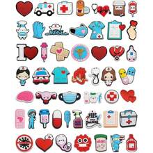 10-50 szt. zawieszek do butów z serii Doctor do chodaków i sandałów, ozdoby do butów, wysokiej jakości popularne zawieszki, świetny prezent dla nastolatków, mężczyzn, kobiet i dorosłych, pomysły na prezenty z akcesoriami do butów