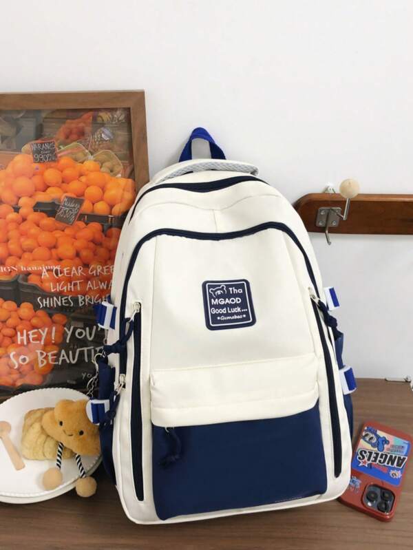 Mochila de viaje para computadora para hombres con gran capacidad, ligera y versátil. Mochila para estudiantes de secundaria adecuada tanto para hombres como para mujeres (El colgante de la imagen es solo para fines fotográficos y no está incluido)