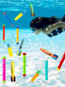 11件/4件/3件潜水圈泳池玩具，适合4-8岁儿童的潜水池玩具，鲨鱼鱼雷潜水套装，章鱼儿童水上趣味玩具，夏季必备水下游泳投掷礼物，适合男孩和女孩