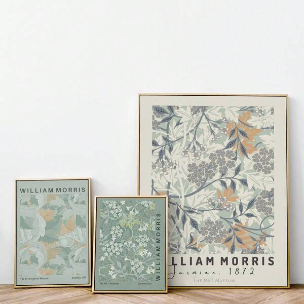 1/3Pcs William Morris Traditional Flower Pattern Minimalist Vintage Wall Arts Decoration Painting , Famous Artist Printed Decorations, Optional Frame ﻿Canvas Posters, Modern Wall Art Prints, Art Nouveau Prints, Gallery Wall Prints, Wall Art, Wall Decoration, Home Decoration ,Wall Art With Frame