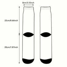 1 Pair 2025 New Head Socks, Couple Custom Socks, Custom Fun Crewneck Socks (With Photos) As A Lady's Gift, Sports Socks, Men's Gift Custom Valentine's Day Birthday Gift, As A Valentine's Gift, Men's Novelty Socks, Women's Novelty Socks, Family Custom Socks - Black - View 5