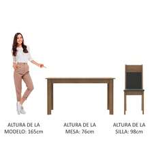 MADESA Dining Table & Chair Sets - Brown and Black - View 5