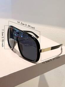 1 Peça Novo Óculos de Sol Oversized em Formato de Escudo de Moda Feminino, Design de Lente Integrada, Óculos Laranja, Formato Simples, Cor Degradê, Óculos Decorativos de Armação Completa para Verão, Praia, Viagem, Outdoor - Multicolorido - Visão 9