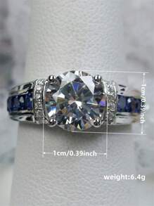 1 PC Fashion Cubic Zirconia Ring For Women For Wedding Engagement Party Jewelry Valentine's Day Gift