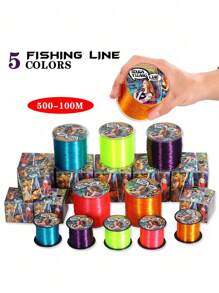 SOUGAYILANG 1Pc 100m/500m 5Colors Nylon Fishing Line High Quality Low Water Absorption High Abrasion Resisitance For Carp Fish Wire