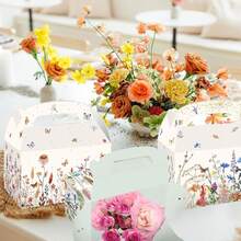 LaVenty 野花主题礼品袋糖果礼品袋适用于鲜花新娘送礼会性别揭晓生日婚礼派对配饰 - 彩色 - 查看 8