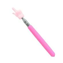 1 pièce Bâton télescopique coloré en plastique avec manchon en caoutchouc noir pour professeur d'école/guide touristique, mât de drapeau - Multicolore - Voir 10