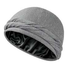 Unisex Solid Color Double-Layered Turban With Braided Design - Versatile Fashion Headwear For Casual Comfort, Soft & Breathable Daily Wear Accessory
