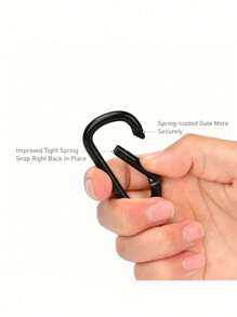 6pcs D-Shaped Premium Aluminum Alloy Carabiners - Accessory & Keychain Carabiners For Outdoor Climbing, Backpacking, And Daily Wear - , Lightweight, And Versatile For Men And Women Backpack For School