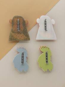 1 Piece Exquisite 3D Fashion Handmade Acrylic Board Rooster & Money-Loving Gorilla Shape Brooch, Handcraft, Birthday Gift, Holiday Gift, Collection