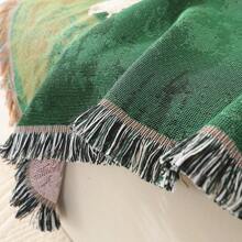 1pc Lamb Under The Sky Pattern Bohemian Tassel Jacquard Weave Blanket, Thick, Soft, No Printing, Washable, Easy Care, Colorfast, Suitable For Home Decor, Sofa, Chair, Bed, Wall Hanging, Tablecloth, Floor, Garden, Picnic, Outdoor Camping