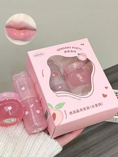 Máscara labial hidratante de cristal que hidrata y atenúa las líneas de los labios. Aceite labial hidratante para el cuidado de los labios, apto para uso día y noche.