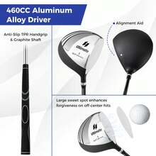 Men's Complete Golf Clubs Package Set 10 Pieces - Grey - View 5