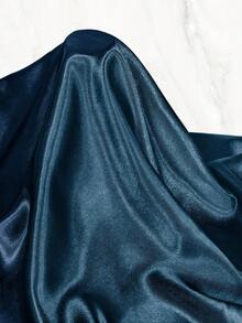 1 件海军蓝缎纹面料按米出售，150 厘米丝滑缎纹面料，婚礼装饰软布面料，DIY 工艺品，桌布，婚纱，缝纫